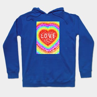 Rainbow Love Heart Hoodie